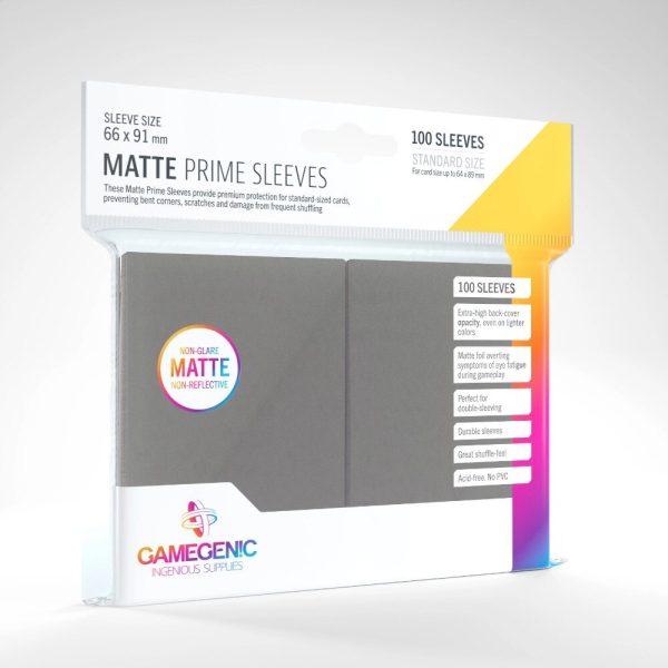 GameGenic – Matte Prime Sleeves: Grey (100)