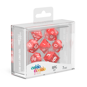 oakie doakie DICE RPG Set Marble: Red (7) - Image 2