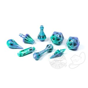 PolyHero Dice - Wizard - Aether Mist 8-Dice Set - Image 1