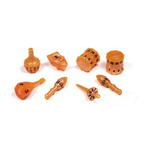 PolyHero Dice - Bard - Amber Ale 8-Dice Set - Image 1